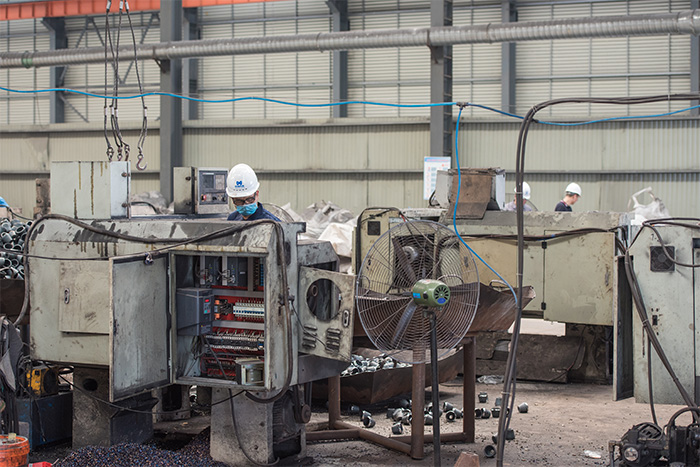 山东网架配件-锥头加工车间